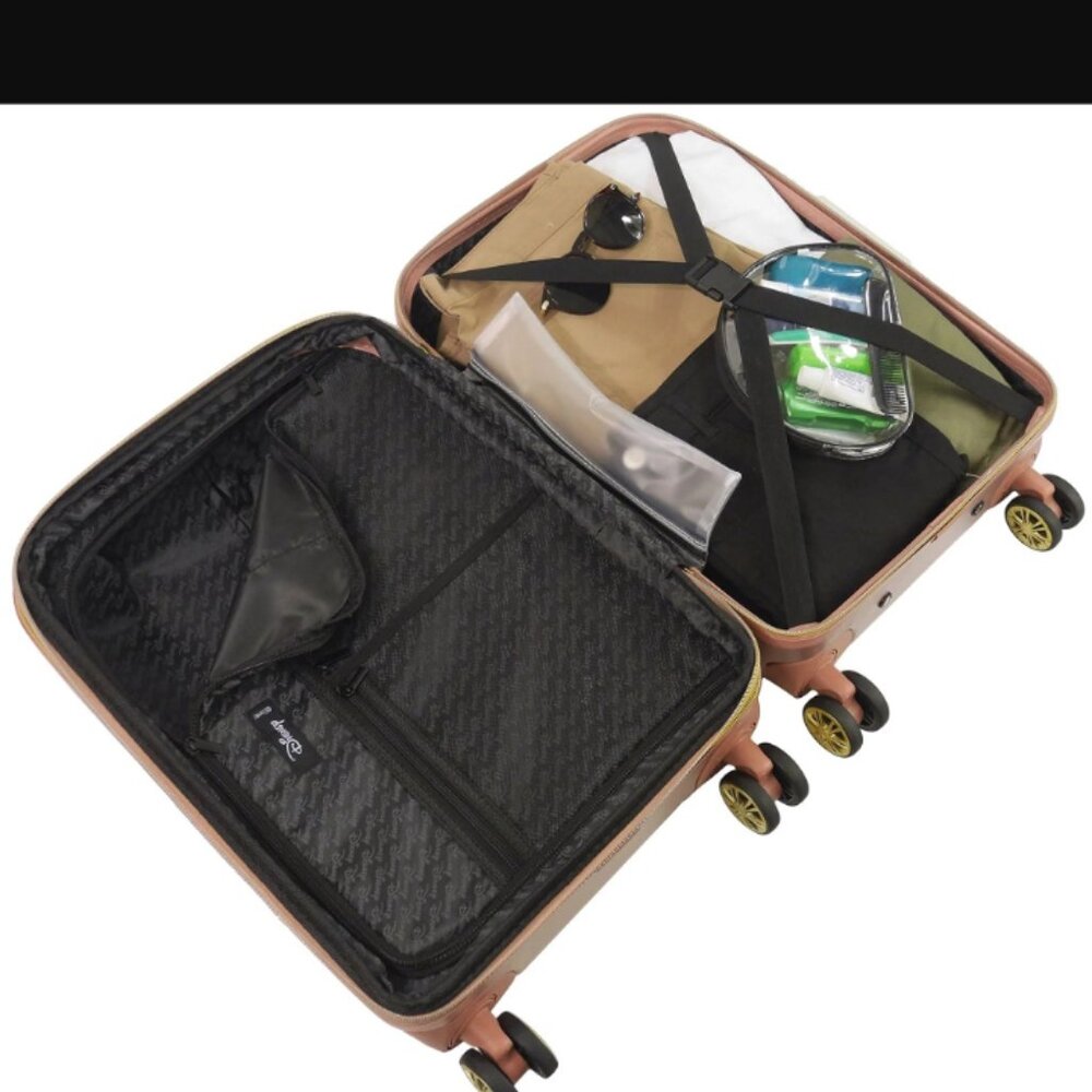 Set of  ROSE GOLD/ FUL Disney Mickey Mouse Rolling LUGGAGE  29"& 25" 21"/ - Picture 4 of 5